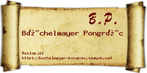 Büchelmayer Pongrác névjegykártya